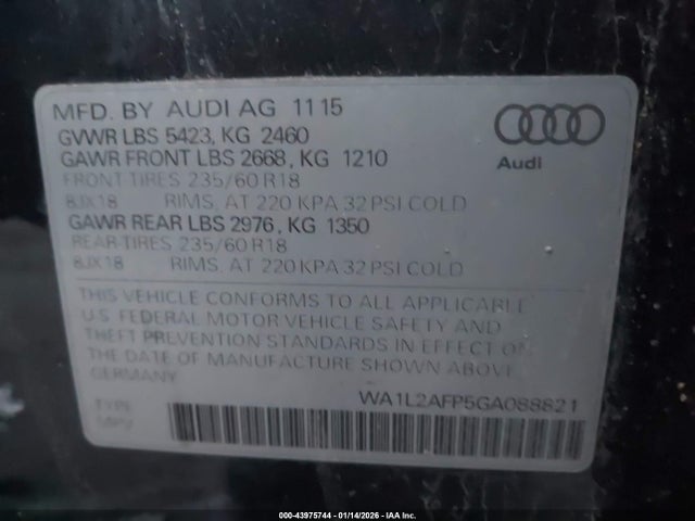 2016 AUDI Q5 WA1L2AFP5GA088821 Photo 8