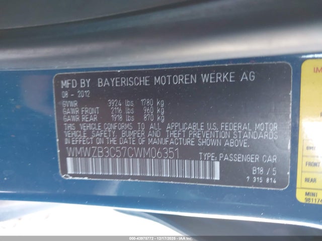 2012 MINI COOPER COUNTRYMAN WMWZB3C57CWM06351 Photo 8