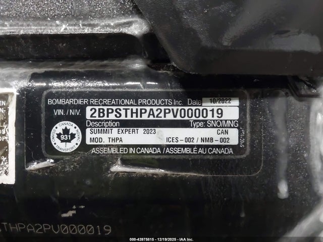 2BPSTHPA2PV000019 Ski-Doo Summit X Expert 850