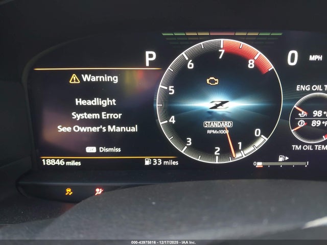 43975816 :رقم المزاد ، JN1BZ4BH8RM361669 vin ، 2024 Nissan Z Performance Auto مزاد بيع