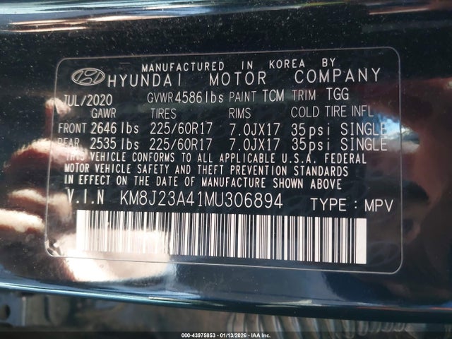 Hyundai TUCSON SE 2021 KM8J23A41MU306894 Image 9