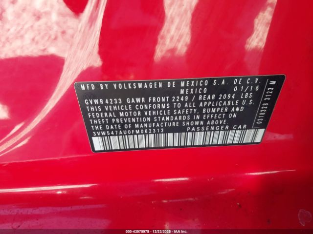 2015 VOLKSWAGEN GOLF GTI 3VW547AU0FM062313 Photo 8