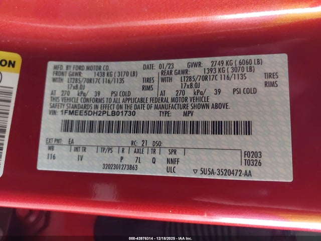 2023 FORD BRONCO 1FMEE5DH2PLB01730 Photo 8