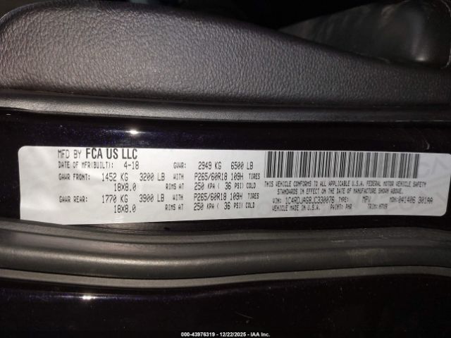 2018 DODGE DURANGO 1C4RDJAG8JC330076 Photo 8