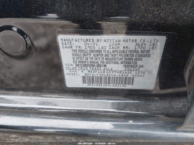 Nissan Versa Sv Xtronic Cvt 2021 3N1CN8EV2ML885136 Image 9