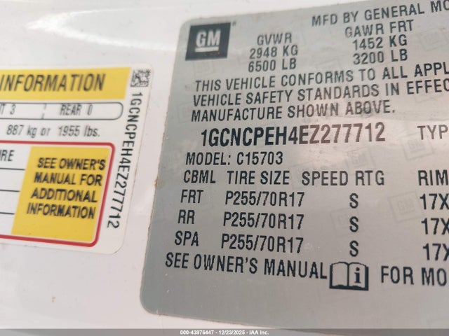 1GCNCPEH4EZ277712 Chevrolet Silverado 1500 Work Truck 1wt