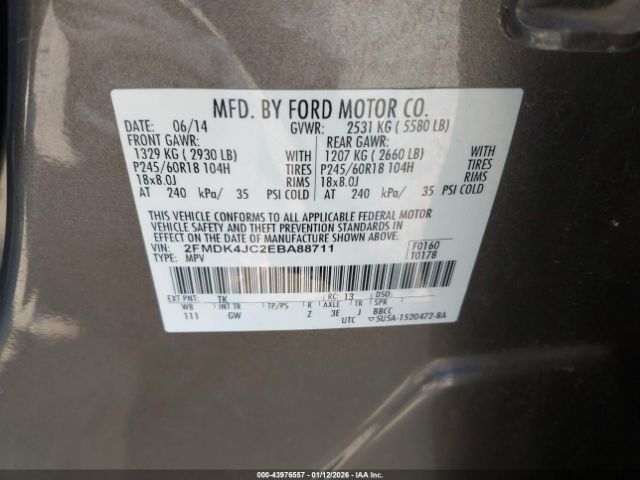 2014 FORD EDGE 2FMDK4JC2EBA88711 Photo 8