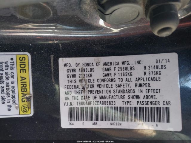 2014 ACURA TL 19UUA8F52EA006823 Photo 8