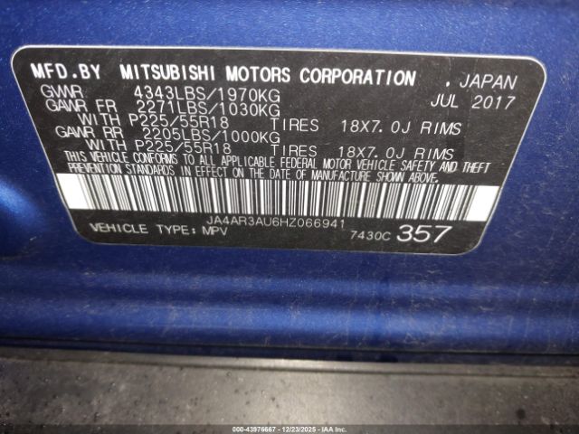 2017 MITSUBISHI OUTLANDER SPORT JA4AR3AU6HZ066941 Photo 8