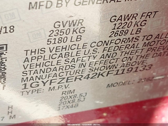 2019 CADILLAC XT4 1GYFZER42KF119133 Photo 8