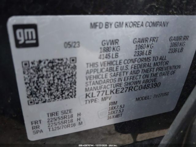 2024 CHEVROLET TRAX KL77LKE27RC048390 Photo 8