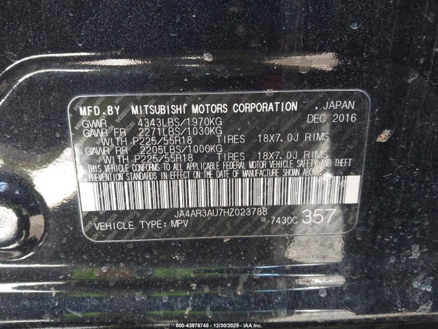 2017 MITSUBISHI OUTLANDER SPORT JA4AR3AU7HZ023788 Photo 8