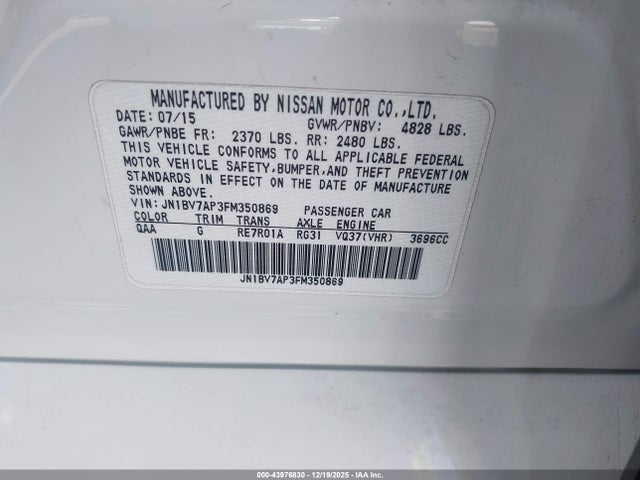 JN1BV7AP3FM350869 Infiniti Q50 Premium