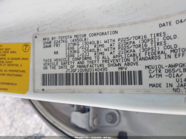 2002 LEXUS RX 300 JTJGF10U820140495 Photo 8