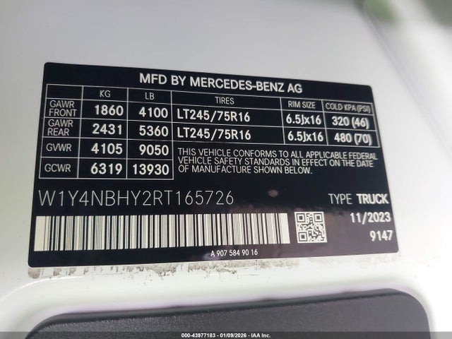 2024 MERCEDES-BENZ SPRINTER 2500 W1Y4NBHY2RT165726 Photo 8