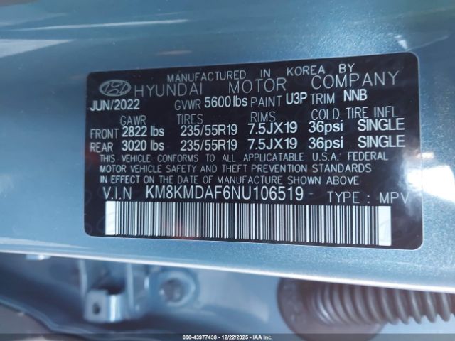 2022 HYUNDAI IONIQ 5 KM8KMDAF6NU106519 Photo 8