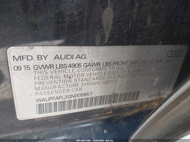 2016 AUDI A4 WAUFFAFL2GN009857 Photo 8