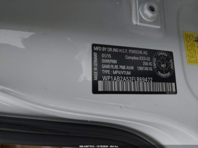 2015 PORSCHE MACAN WP1AB2A53FLB69472 Photo 8