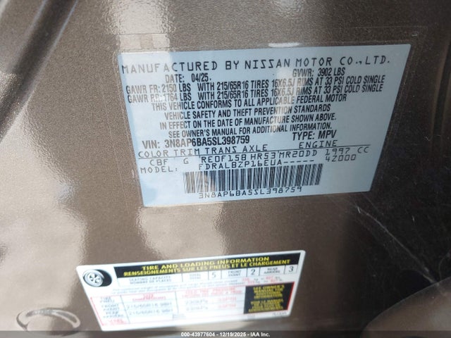 Nissan Kicks S Fwd 2025 3N8AP6BA5SL398759 Image 9