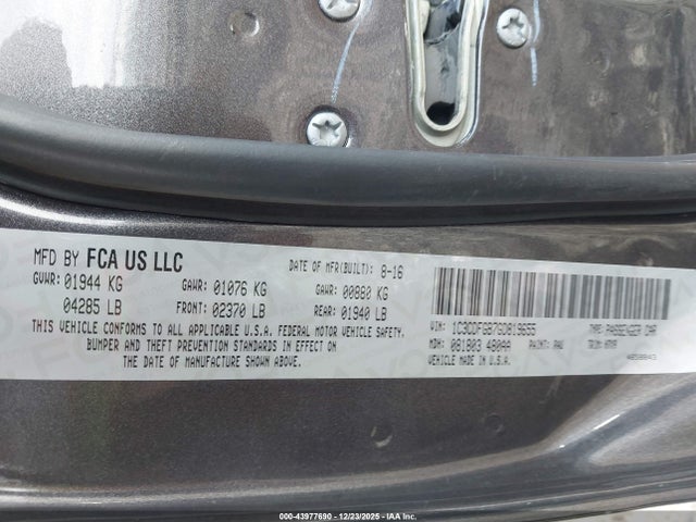1C3CDFGB7GD819655 Dodge Dart Gt Sport Blacktop