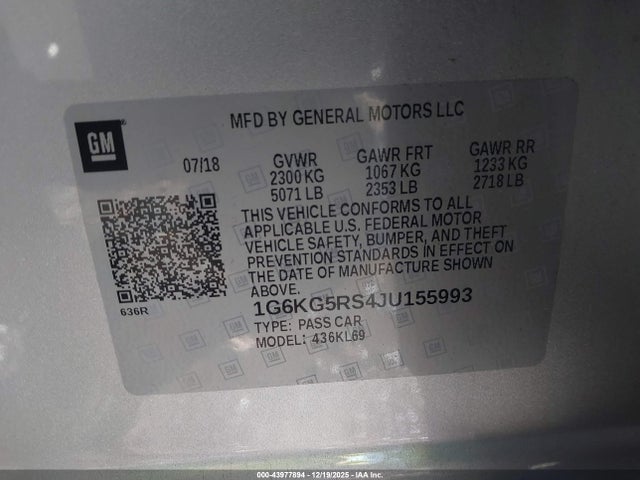 2018 CADILLAC CT6 1G6KG5RS4JU155993 Photo 8