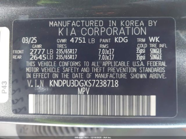 2025 KIA SPORTAGE HYBRID KNDPU3DGXS7238718 Photo 8