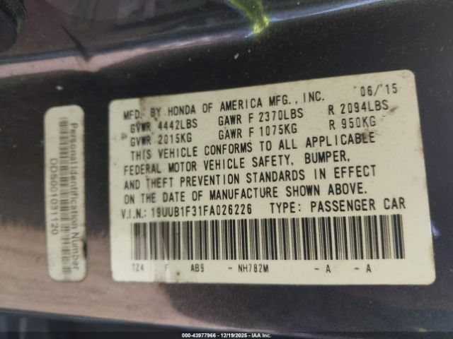 2015 ACURA TLX 19UUB1F31FA026226 Photo 8