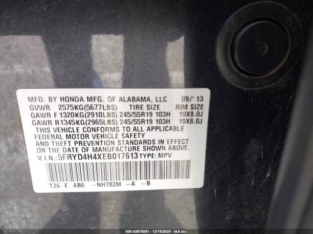 2014 ACURA MDX 5FRYD4H4XEB017613 Photo 8