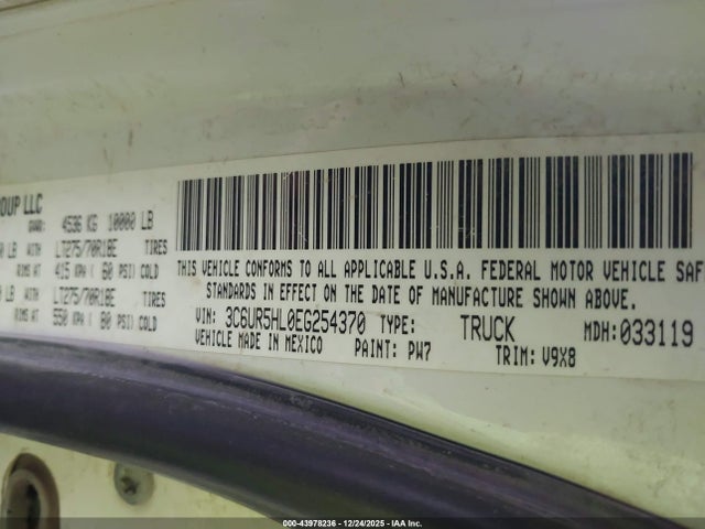 3C6UR5HL0EG254370 RAM 2500 Tradesman