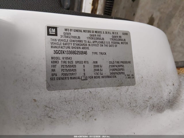 2008 CHEVROLET SILVERADO 1500 3GCEK13368G250846 Photo 8