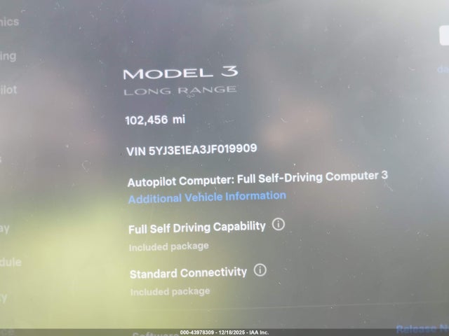 2018 TESLA MODEL 3 5YJ3E1EA3JF019909 Photo 6