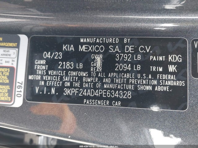 2023 KIA FORTE 3KPF24AD4PE634328 Photo 8