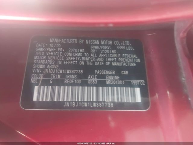 2020 NISSAN ROGUE SPORT JN1BJ1CW1LW387738 Photo 8