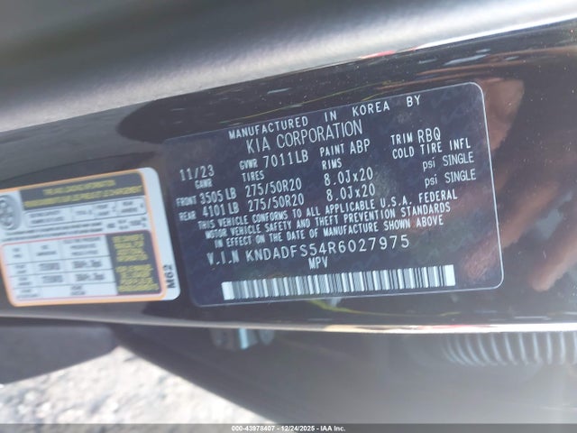 2024 KIA EV9 KNDADFS54R6027975 Photo 8