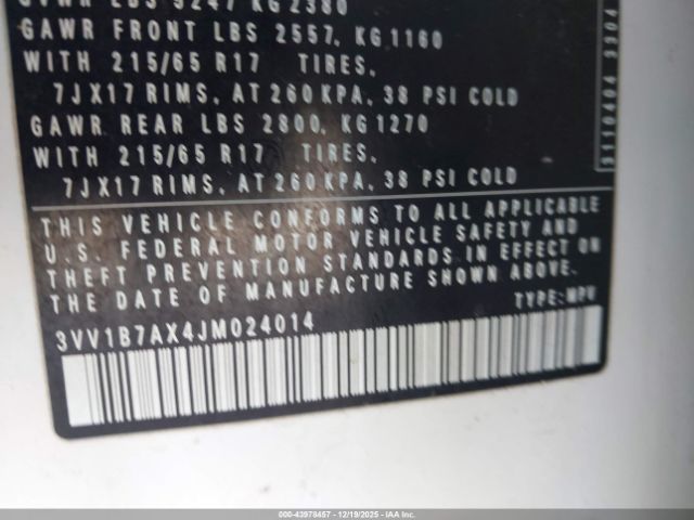 2018 VOLKSWAGEN TIGUAN 3VV1B7AX4JM024014 Photo 8