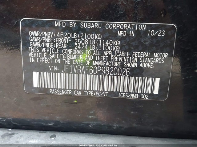 2023 SUBARU WRX JF1VBAF60P9820026 Photo 8