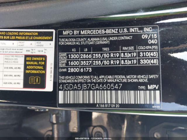 2016 MERCEDES-BENZ GLE 350 4JGDA5JB7GA660547 Photo 8