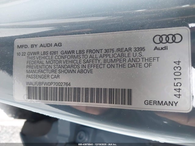 2023 AUDI E-TRON GT WAUFJBFW0P7002764 Photo 8