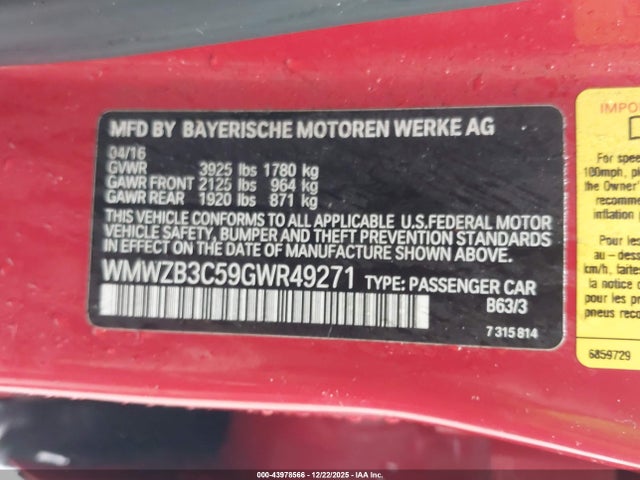 2016 MINI COUNTRYMAN WMWZB3C59GWR49271 Photo 8