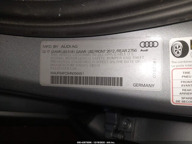 2017 AUDI A6 WAUF8AFC5HN096651 Photo 8