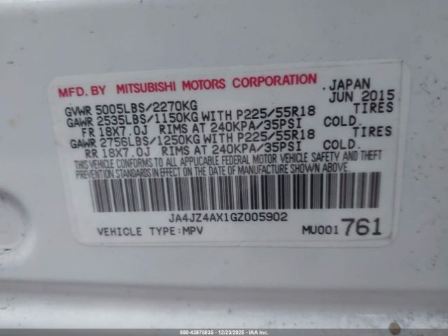 2016 MITSUBISHI OUTLANDER JA4JZ4AX1GZ005902 Photo 8