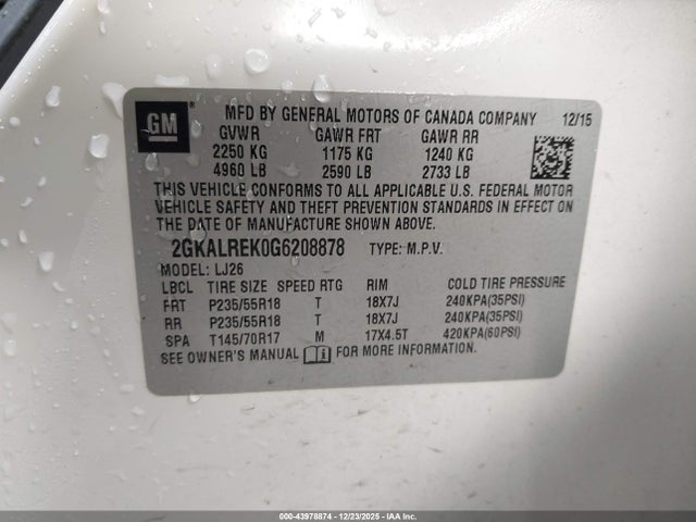 2GKALREK0G6208878 GMC Terrain Denali