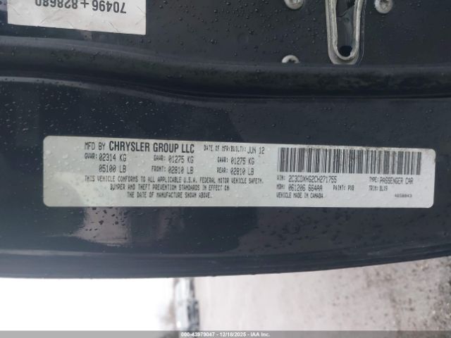 2012 DODGE CHARGER 2C3CDXHG2CH271755 Photo 8