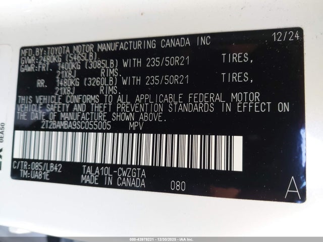 Lexus Rx 350 Premium Plus 2025 2T2BAMBA9SC055005 Image 9