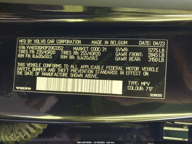 2023 VOLVO C40 RECHARGE PURE ELECTRIC YV4ED3GM3P2063352 Photo 8