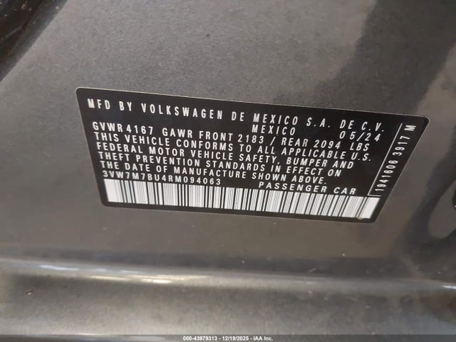 Volkswagen Jetta 1.5t Se 2024 3VW7M7BU4RM094063 Image 9