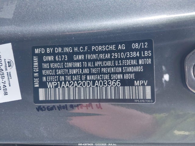 2013 PORSCHE CAYENNE WP1AA2A20DLA03366 Photo 8