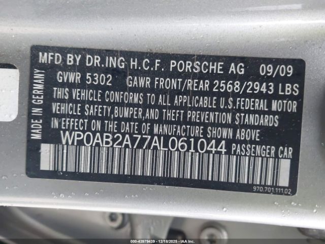 2010 PORSCHE PANAMERA WP0AB2A77AL061044 Photo 8