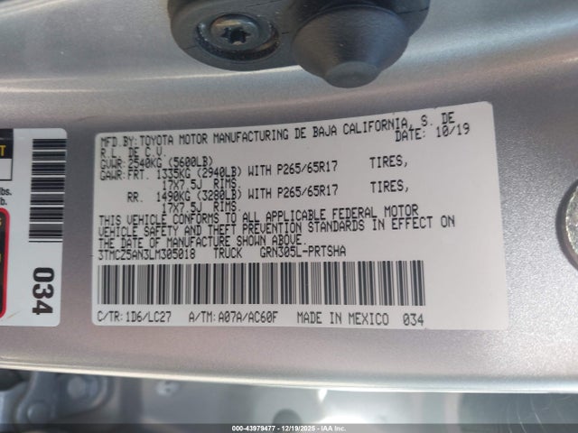 3TMCZ5AN3LM305018 Toyota Tacoma Trd Sport