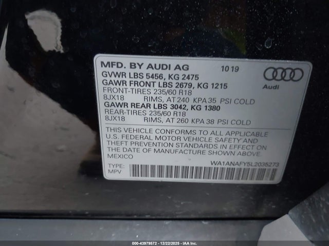 2020 AUDI Q5 WA1ANAFY5L2035273 Photo 8